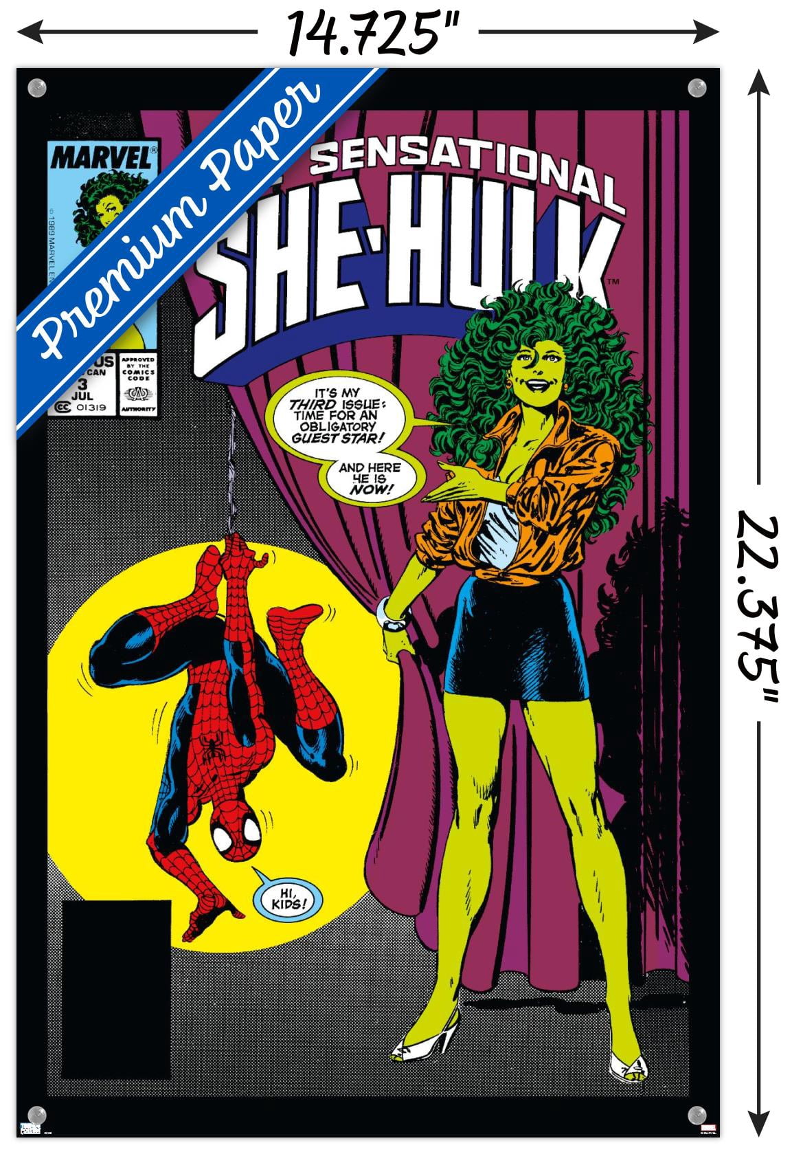 Marvel Comics - Sensational She-Hulk #3 Wall Poster with Push Pins, 14.725" x 22.375"