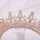 thumbnail image 3 of Zhuge Tiara de boda para novia, diadema de princesa, corona de novia, joyería para el cabello con diamantes de imitación de cristal, decoración para novia, cumpleaños, graduación, boda (plateada), 3 of 4