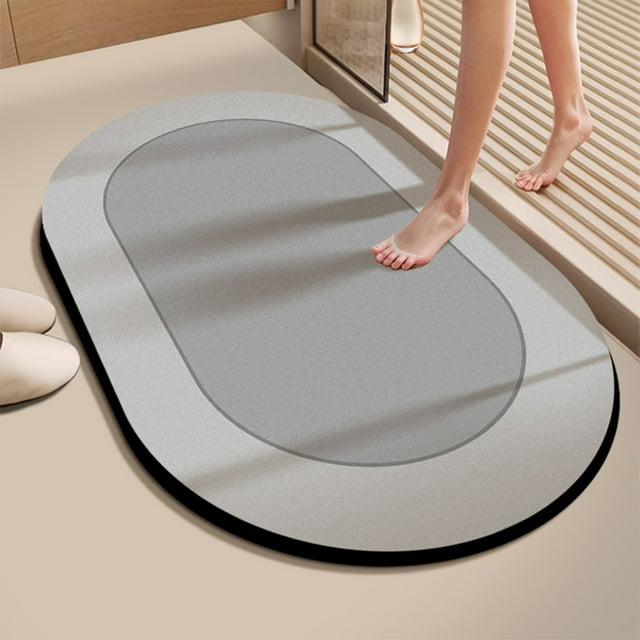 Alfombra De Baño, Tapete De Baño Súper Absorbente, Tapete De Ducha De Secado Rápido, Base De Goma Antideslizante, Alfombra De Baño Lavable Para Bañera Y Ducha, Decoración Moderna Para El Hogar