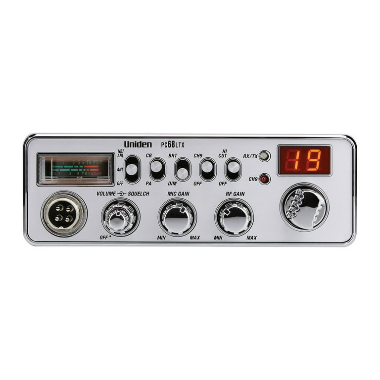 Uniden PC68LTX 40-Channel CB Radio, Chrome, PC68LTX