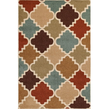 Terrace Patio Rug - Central Oriental Terrace Multi & Bone Taza Area Rug