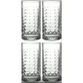 thumbnail image 3 of Diamond Pattern Glass Cups, Set of 4, 3 of 3