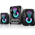 thumbnail image 1 of Altavoces para computadora NJSJ 2.1 alimentados por USB con luz RGB de subwoofer, 1 of 7
