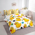 thumbnail image 3 of Manfei Colorful Polka Dots 7-Piece Twin Bedding Sets,Cute Duck Bedding Comforter Set,Yellow White Sheet Sets For Kids,Super Cozy Room Decor Reversible, 3 of 8