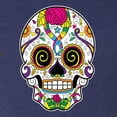 thumbnail image 5 of Wild Bobby Day Of The Dead Sugar Skull Pop Culture Women Tri-Blend Racerback Tank Top, Vintage Navy, Small, 5 of 5