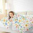thumbnail image 4 of jejeloiu Cute Flowers Blossom Full Size Comforter Sets,Colorful Floral Butterflies Bedding Comforter Set,Cartoon Tulip Daisy Bedding Sets For Girls Kids,Breathable Home Decor Reversible,3pcs, 4 of 8