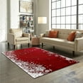 thumbnail image 2 of Christmas Floor Decoration Area Rugs, 2x3 Snowflake Christmas Red Carpet, Low Pile Easy Clean Anti-Skid Washable Indoor Outdoor Rug, 2 of 6