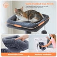 thumbnail image 6 of PAWZ Road 49 in Cat Tree for Medium Cats, Multi Level Tower with Two Hammocks, Condo and 4 Sisal Scratching Posts, Dark Gray, 6 of 14