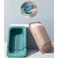 thumbnail image 5 of (Green) Drain Basket Retractable Plastic Sink Drain Rack Kitchen Drainer for Storage and Washing Dishes Fruits Vegetables, 5 of 5