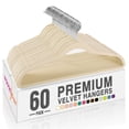 thumbnail image 1 of Velvet Hangers HOUSE DAY, 60 unidades, color beige, ropa antideslizante, 1 of 9