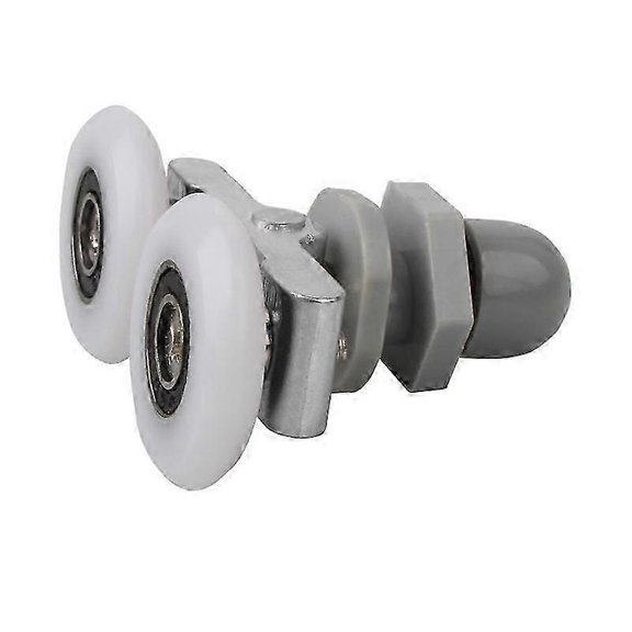 Shower Door Wheels, Double Twin Top / Bottom Shower Door Rollers / Runners / Pulleys / Wheels Bathroom Replacement(4pcs, gray)