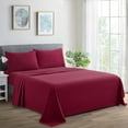 thumbnail image 1 of Marina Decoration 600 Thread Count Ultra Soft Deep Pocket Hotel Standard Solid Bedding Long Staple Percale Cotton All Season Sheet Set with Pillowcase, 1 of 7