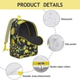thumbnail image 2 of Summer Lemon Fruit Print Backpack, Cute Yellow Citrus Pattern Daypack with Retro Floral Design for School and Picnic, 2 of 5