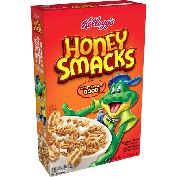 Kellogg S Honey Smacks Breakfast Cereal Made With Whole Grain Original 15 3oz Box Walmart Com