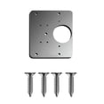 thumbnail image 1 of 1PC Cabinet Door Hinges Hinge Plate for Cabinet Furniture Drawer Window Stainless Steel Plate Accessor Easy Installation Mount Cabinet Hinge With 4 Screws, 1 of 7