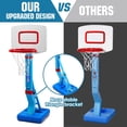 thumbnail image 2 of Adjustable Height Toddler Basketball Hoop for Kids - Portable Pool & Outdoor Basketball Goal, 2 of 7