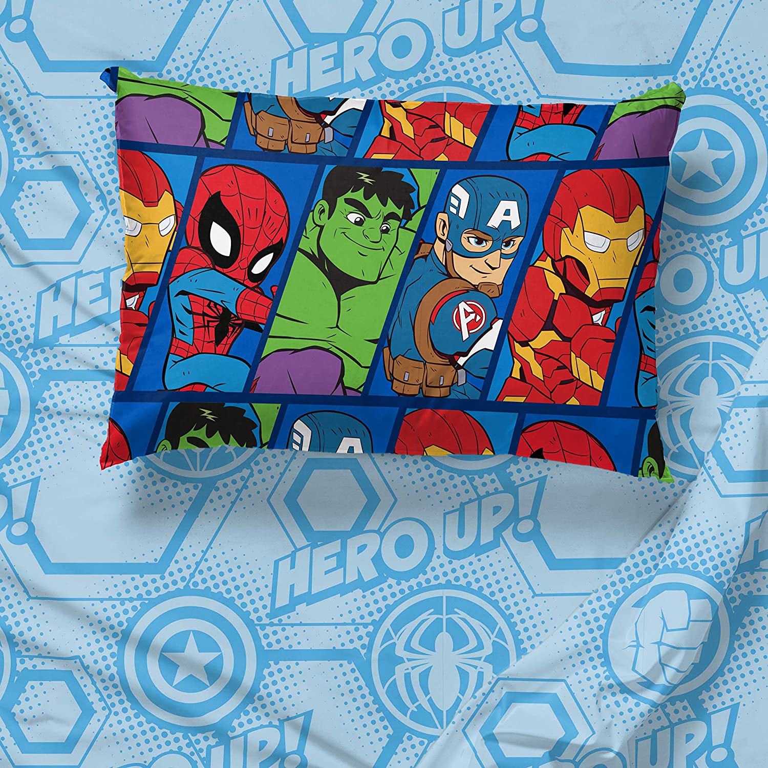 Marvel Avengers Twin Bed Set - Superhero Comforter with Spiderman, Iron ...