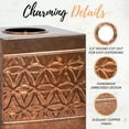 thumbnail image 4 of Autumn Alley Copper Tissue Box Cover Square, Tissue Box Cover, Tissue Holders for Bathrooms, Bedroom, Kitc Shen with Embossed Pattern Tissue Holders Decorative, Rustic, Copper, 4 of 7