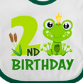 thumbnail image 4 of Inktastic 2nd Birthday Prince Frog Boys Baby Bib, 4 of 4