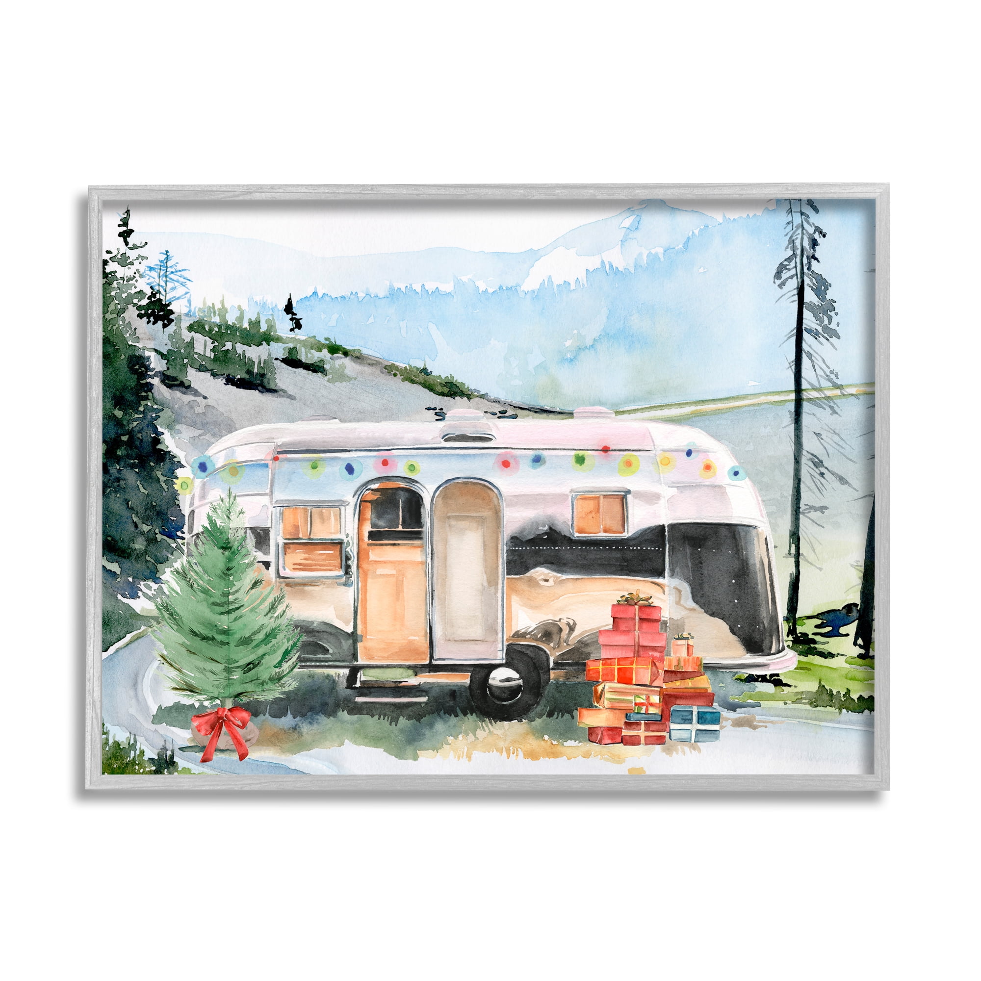 RETRO CAMPER TRAILER CHRISTMAS ORNAMENT WOODEN RUSTIC MODERN FARMHOUSE Details about   NEW 