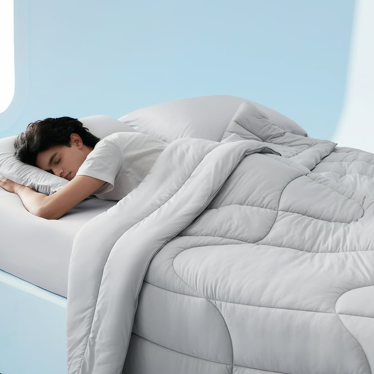 Bedsure Gray Queen Size Lightweight Breescape Cooling Bedsure Gray Queen Size Lightweight Breescape Cooling