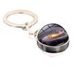 thumbnail image 2 of ABPWLY Solar System Milk y Way Nebula Double Sided Glass Keychain Clearance Keychains Canada Days Keychains Keychains, 2 of 2