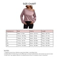 thumbnail image 5 of Jersey de mujer con hombros descubiertos, manga larga, color puro, sudadera, blusa para otoño invierno, rosa, M, 5 of 5