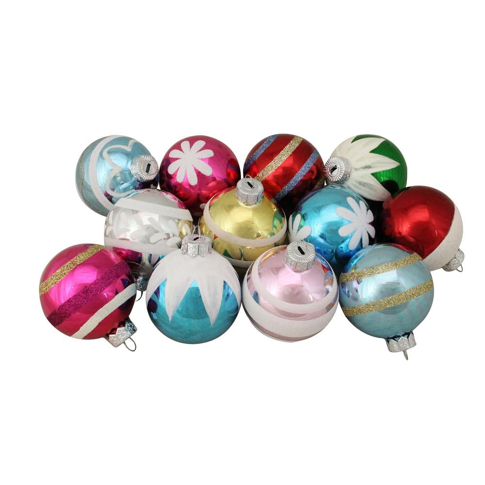 12 TURQUOISE SHINY 2.25 INCH SHATTER RESISTANT CHRISTMAS ORNAMENTS 