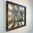 thumbnail image 6 of THE GEARS CLOCK Wall Clock with Real Moving Gears AM-LI_ 24 in Square Vintage-Black, 6 of 9