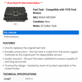 thumbnail image 2 of Fuel Tank - Compatible with 1978 Ford Bronco, 2 of 2