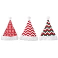 thumbnail image 2 of Gorro de punto, 3 piezas/juego, patrón de rayas, gorro de punto navideño, adornos navideños elaborados por expertos, 2 of 12