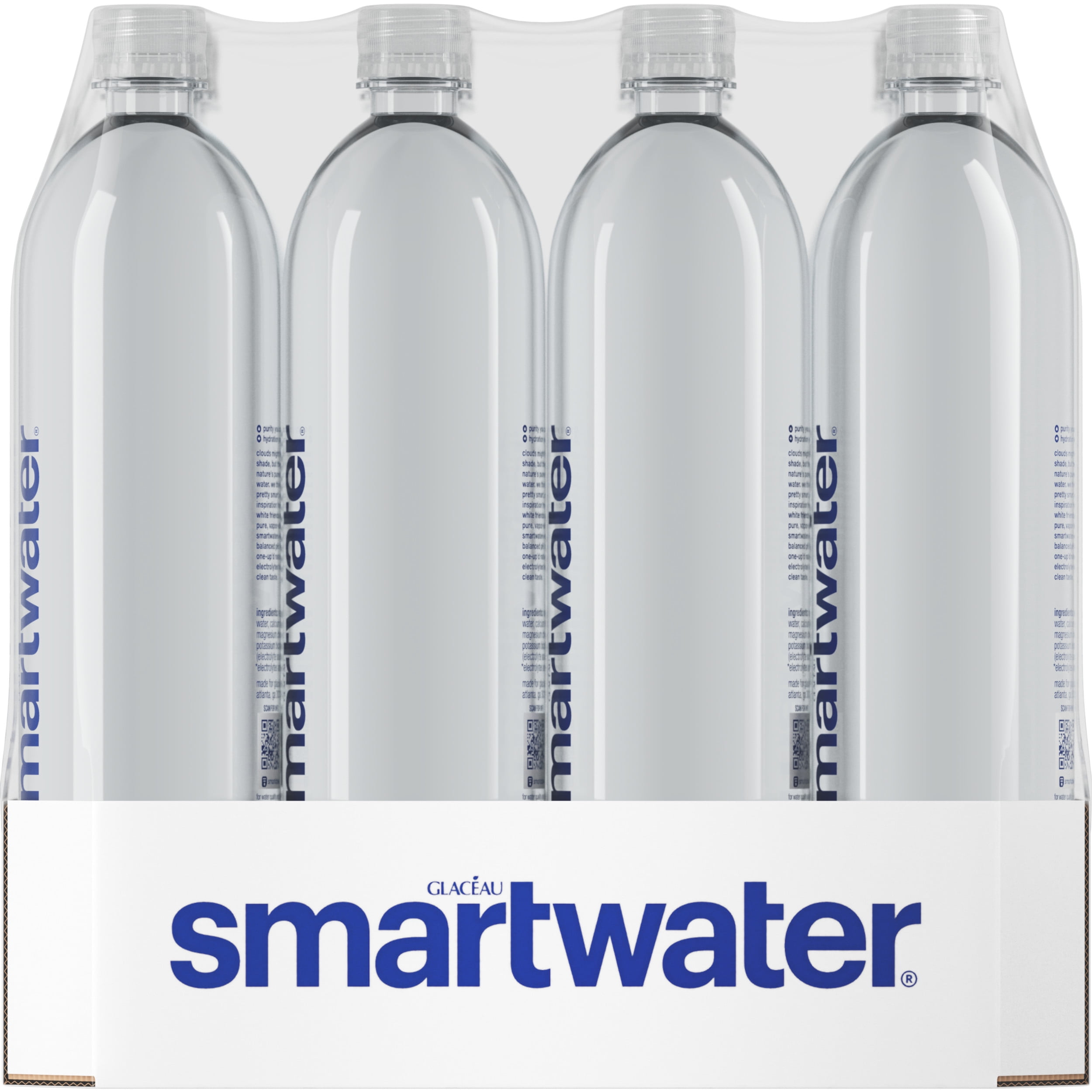 Glaceau Smartwater Enhanced Electrolyte Water, 33.8 Oz, 12 Ct