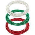 thumbnail image 1 of 30 Pieces 3 Colours Guitar String Bracelet Set 1.5mm Metal Simple Christmas Colours Stackable Stretch Bracelet for Christmas Coil Ornaments Spiral Bracelet 10Pcs/Color, 1 of 6