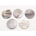 thumbnail image 5 of K-KED 5 PCS Coin Natural Gray Black Shell Top Drilled For Pendant Making 30mm, 5 of 9
