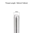 thumbnail image 2 of Uxcell Fully Threaded Rod M12 x 190mm 1.75mm Thread Pitch 304 Stainless Steel Right Hand Threaded Rods Bar Studs 2 Pack, 2 of 6