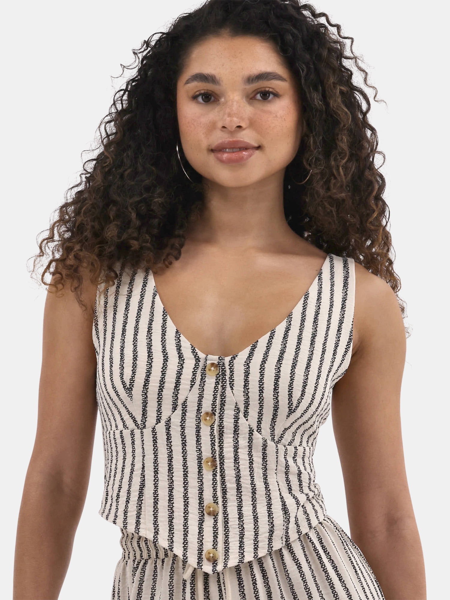 No Boundaries Vest and Cargo Pants Outfit Set, 2-Piece, Women's and Women's Plus