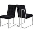 thumbnail image 1 of Meridian Furniture Alexis Velvet Dining Chair, Black (Set of 2), 1 of 7