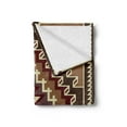 thumbnail image 2 of Afghan Soft Flannel Fleece Throw Blanket, Oriental Style Illustration with Geometric Triangles Pixel Art Inspirations, Cozy Plush for Indoor and Outdoor Use, 50" x 60", Multicolor, by Ambesonne, 2 of 5
