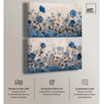 thumbnail image 3 of Curlean Flowers Set Canvas Set of 2 Blue Floral Art by Art Remedy, Gallery Wrapped, 15 x 10, 3 of 6