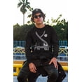 thumbnail image 2 of Halloween Ninja Assassin Costume Mens Long Sleeve T Shirt, 2 of 5