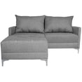 thumbnail image 3 of Sala Esquinera Modular El Bazar Store Montana Gris plata 170x155 cm, Tela Lino nacional, Love seat y taburete, 3 of 7