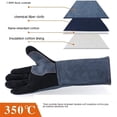 thumbnail image 4 of Guantes de soldadura resistentes al fuego, 16 pulgadas, 932℉, guantes para parrilla de barbacoa para estufa de leña, horno de ladrido, guantes de soldador para chimenea, 4 of 5