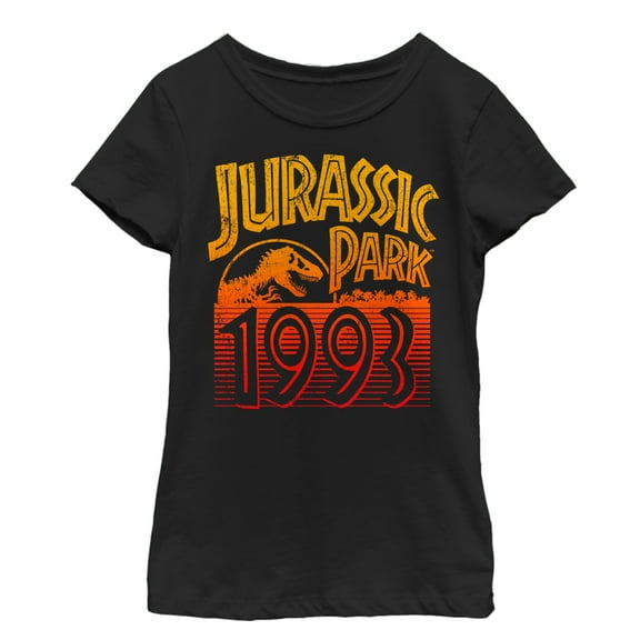 Girl's Jurassic Park Retro 1993 Graphic Tee Black X Small