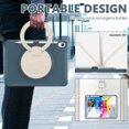thumbnail image 4 of Dteck Case for iPad 10th Generation 10.9 inch 2022 with Hand Grip, Portable Carrying Rugged Shockproof Cover with Rotatable Stand Pencil Holder for Apple iPad 10th Gen,Cornflower Blue, 4 of 9