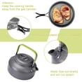 thumbnail image 3 of Camping Cookware Set, Camping Kettles, Non-Stick Lightweight Pots Set Portable With Mesh Storage Bag For Outdoor Hiking & Picnic, 3 of 4