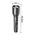 thumbnail image 2 of Linterna LED recargable con zoom, batería y cable USB para senderismo, 2 of 5