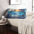thumbnail image 6 of Salouo Ocean View Bedroom Print Print Pillow Case Cover,Wrinkle-Free Bed Pillow Cover Pack of 1 Home Decor Fade-Resistant and Stain-Resistant ,Pillows Not Included -14"x20", 6 of 8