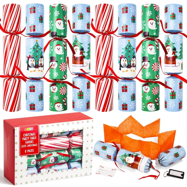 Joyin, 8 unidades, adornos de mesa para fiestas de Navidad