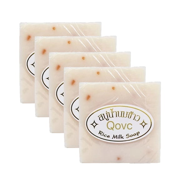 Lenkho Natural Rice Soap Bar, Gentle Face & Body Cleansing Soap, Oil Control & Refreshing Formula, Long Lasting Fragrance, Deep Cleansing for Smooth & Soft Skin