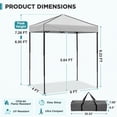 thumbnail image 4 of EAGLE PEAK 6 x 4 Instant Pop-up Canopy with Carry Bag, Adjustable Height and Lightweight Compact Portable Canopy Tent, Gray, 4 of 9